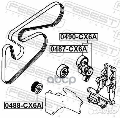 Ролик натяжной mitsubishi lancer CY CZ#