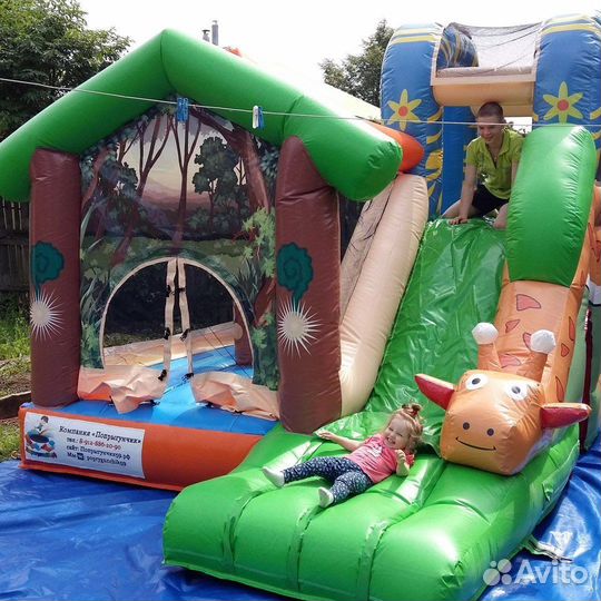 Надувной батут в Аренду Слоник и другие, слад вата