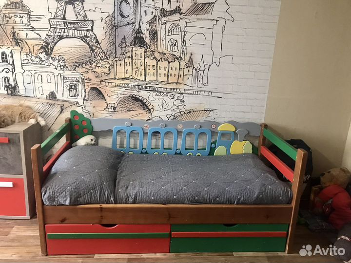 Детская кровать от 3 лет-дерево