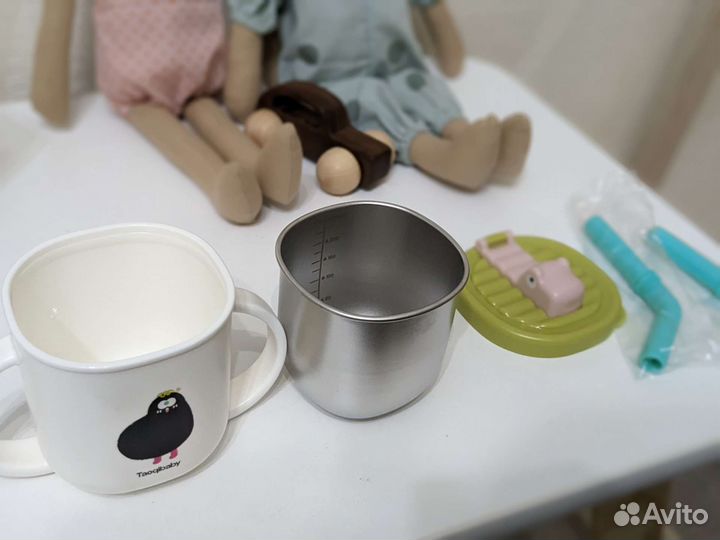 Поильник непроливайка с запасной трубочкой