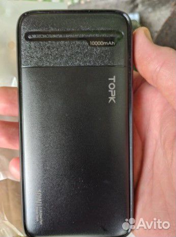 Внешний аккумулятор повербанк topk I1016