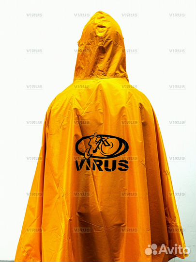 Плащ дождевик (оранжевыи) на электровелосипед