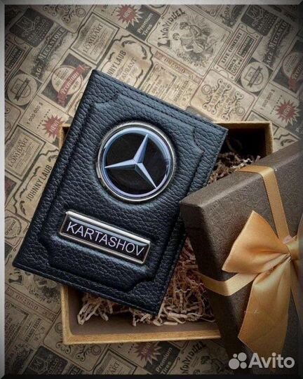 Обложка для автодокументов Mercedes модель qw-18