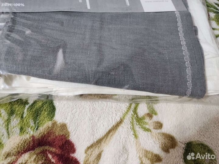 Комплект столового белья - скатерть и салфетки лен