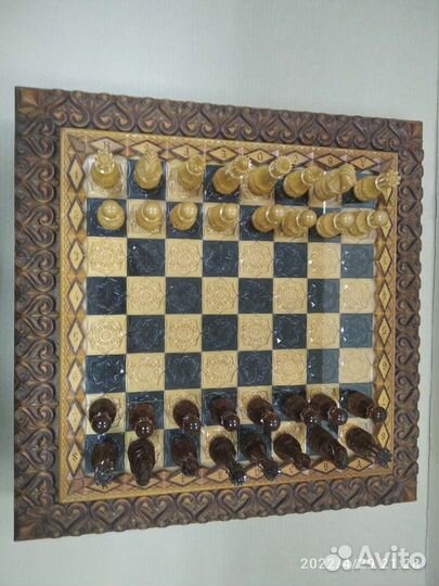Шахматы резные ручной работы