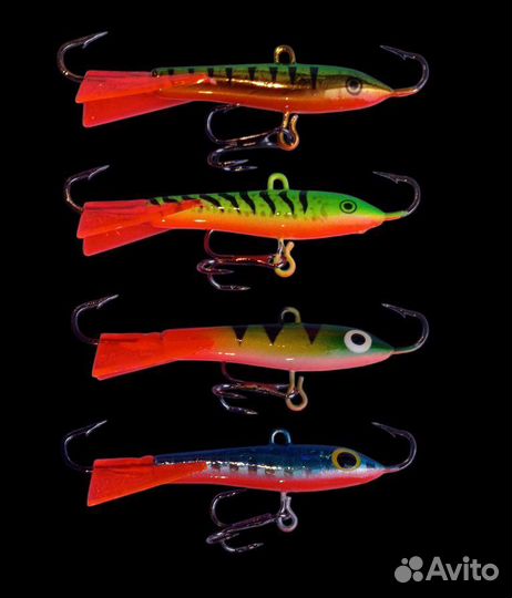 Топ Балансиры 4шт rapala gigging rap 40мм 9гр