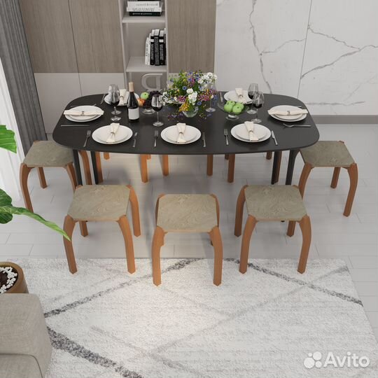 Табурет-столик журнальный приставной из дерева 2в1