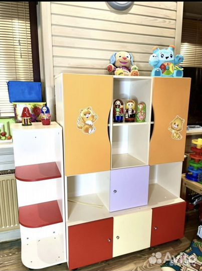 Стеллаж для хранения игрушек и книг