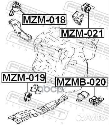 Подушка двигателя задняя mazda MPV LW 1999-2006