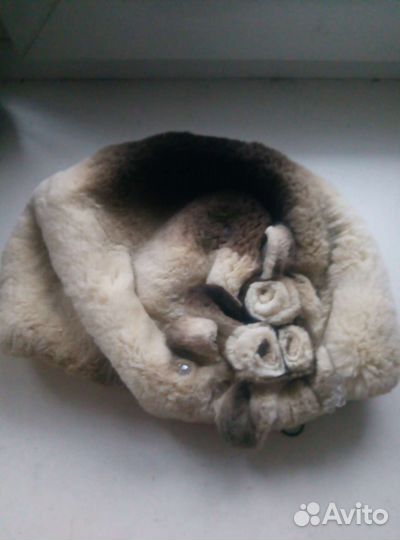 Берет женский стриженый бобер