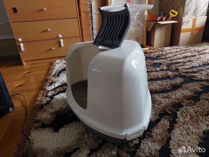 Кошачий туалет(закрытый, угловой)