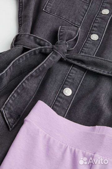 Платье туника джинсовое H&M для девочки 140