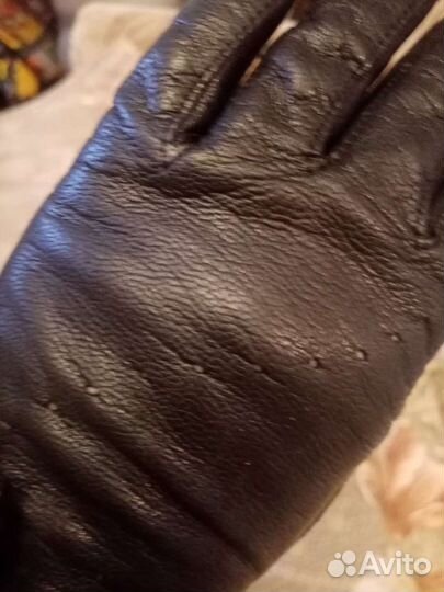 Перчатки натуральная кожа. Длинные