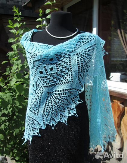 Шаль/Платок/Накидка ажурная (новая)