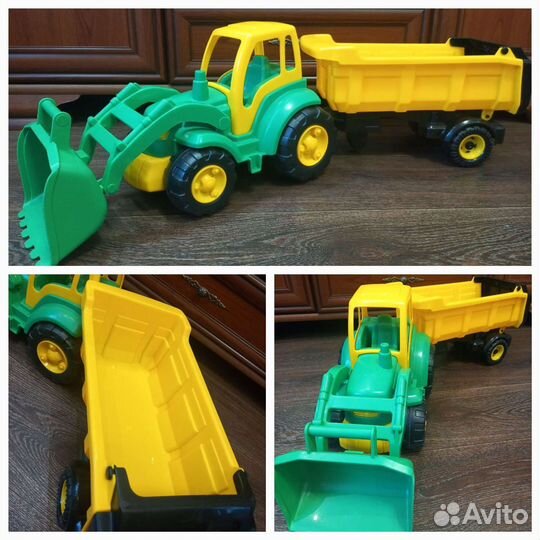 Большой Трактор с ковшом и полуприцепом