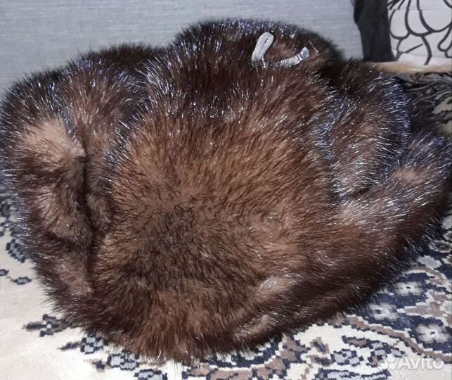 Норковая шапка мужская ушанка