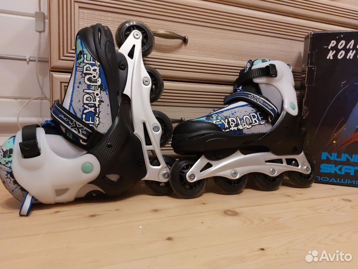 Роликовые коньки. Защита в комплекте
