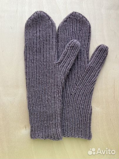 Варежки из мериноса ручная работа