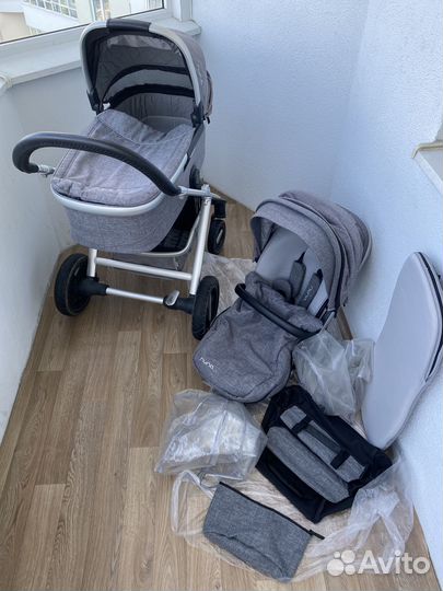 Продаю коляску 2в1, люлька и прогулочный блок