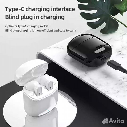 Беспроводные наушники Oukadun зарядка type C новые