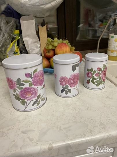 Набор металических банок 3 шт