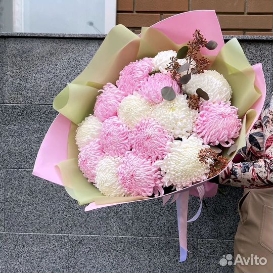 Монобукет хризантем