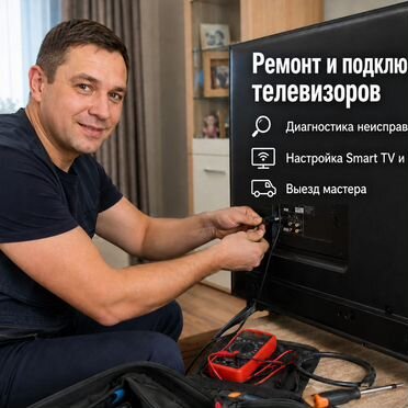 Ремонт и настройка ЖК телевизоров / Замена подсветки / Выезд по городу / Гарантия до 1 года