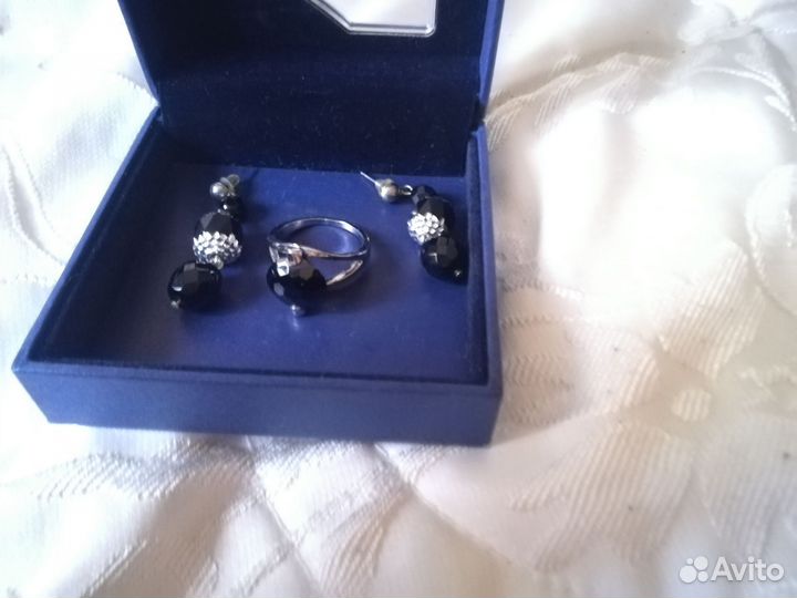 Комплект серьги и кольцо