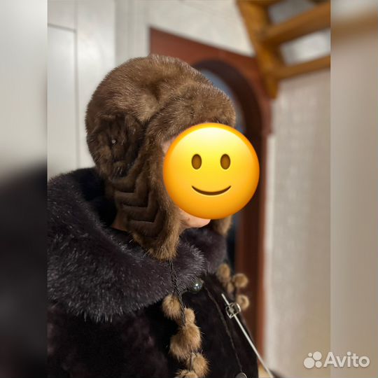 Шапка зимняя норковая женская