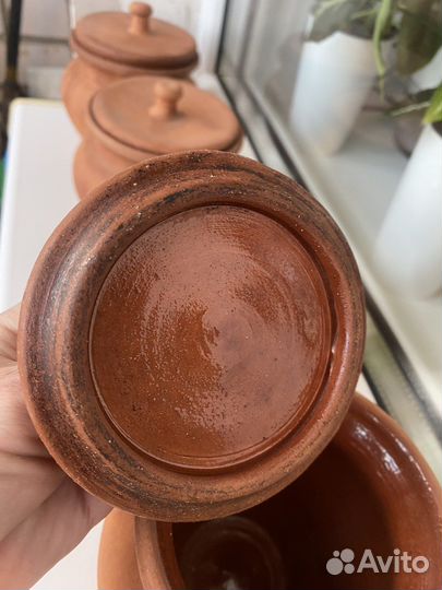 Горшки керамические.Ручная работа.Цена за набор