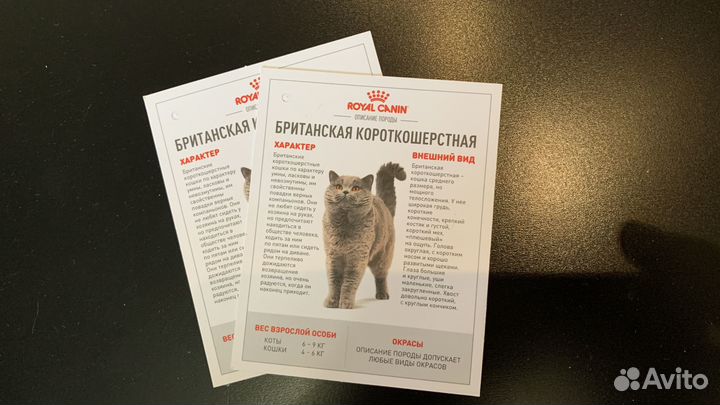Карточки Royal Canin