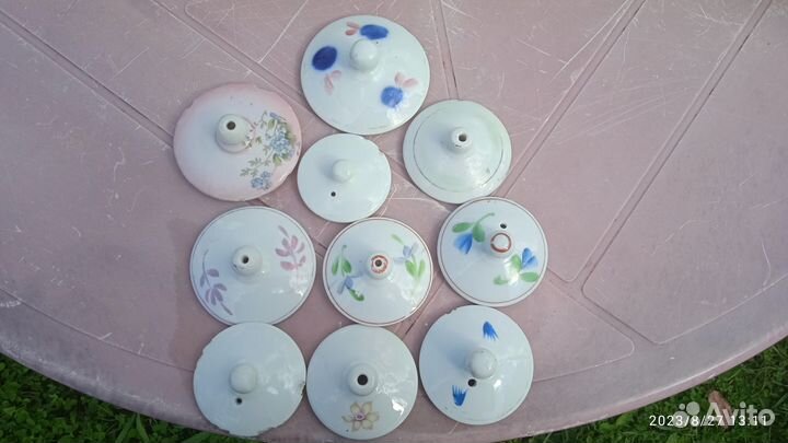 Фарфоровые крышки от чайников сахарниц СССР и Цари