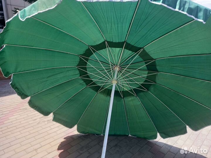 Зонт d - 2,5m пляжный 16спиц бризент усиленный