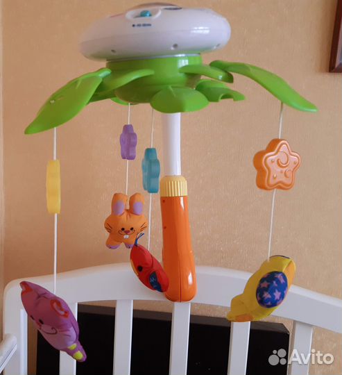 Детский Мобиль в кроватку музыкальный