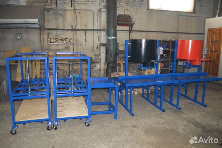 Линия для производства резиновой плитки методом холодного прессования