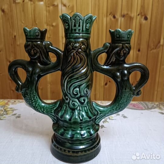 Винтажные подсвечник, штоф и графин