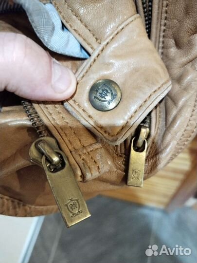 Кожаная куртка Massimo Dutti (Испания) XL