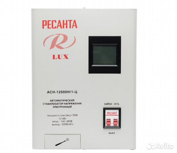 Стабилизатор Ресанта асн-12000 Н/1-Ц Lux