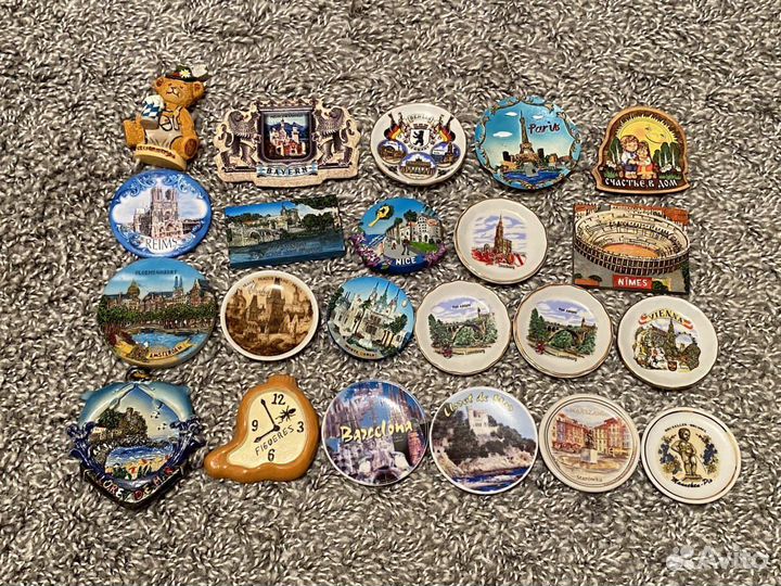 Магниты сувенир из Европы:Франция, Испания и др