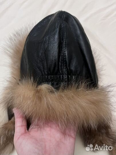 Шапка женская кожа/мех