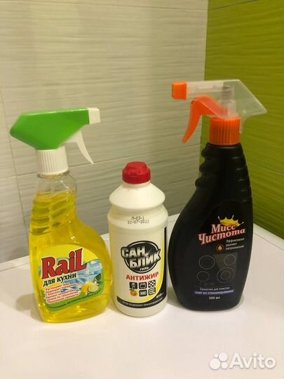 Чистящие моющие Глорикс, Доместос, Хелп, М.Мускул