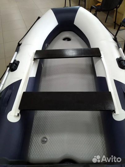 Лодка пвх Sharmax SY-340 airdeck бело-синий