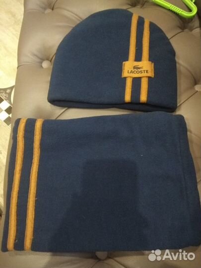 Набор шапка+шарф.Зимний двойной флис