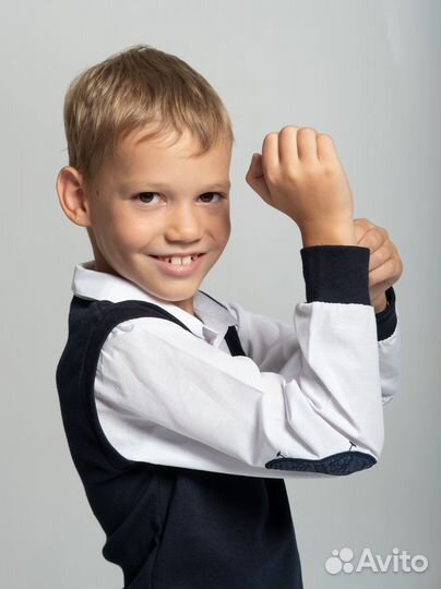 Рубашка школьная для мальчика белая