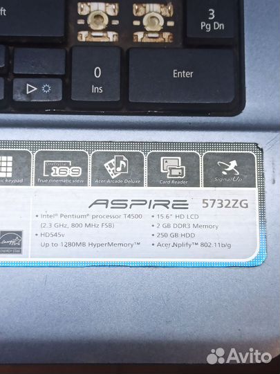 Acer Aspire 5732ZG (на восстановление)