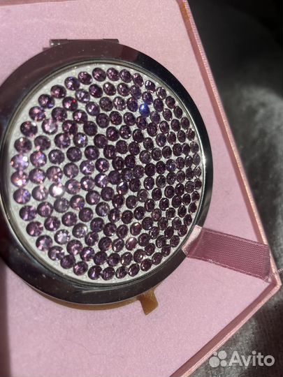 Зеркальце в стразах в подарочной упаковке