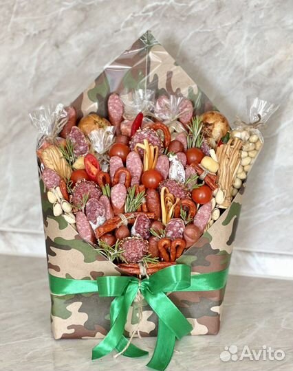 Мужской букет мясной в конверте