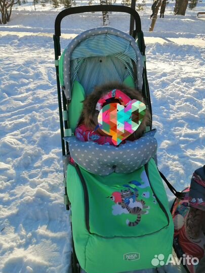 Детские санки коляска nika