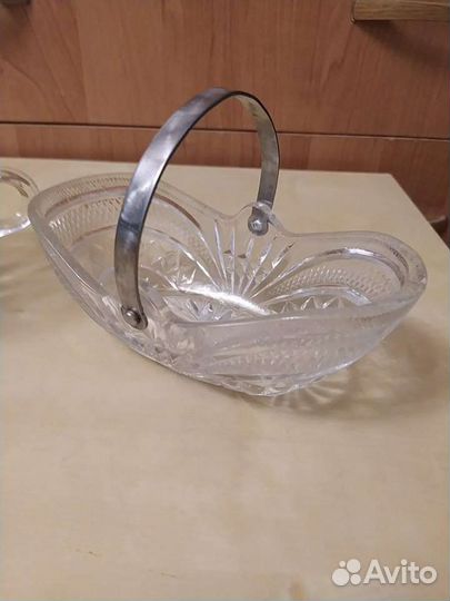 Хрусталь,салатница, графин СССР, ваза для фруктов