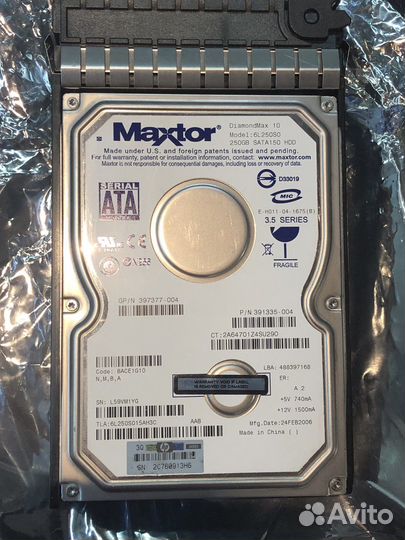 Жесткий диск 250gb Hp